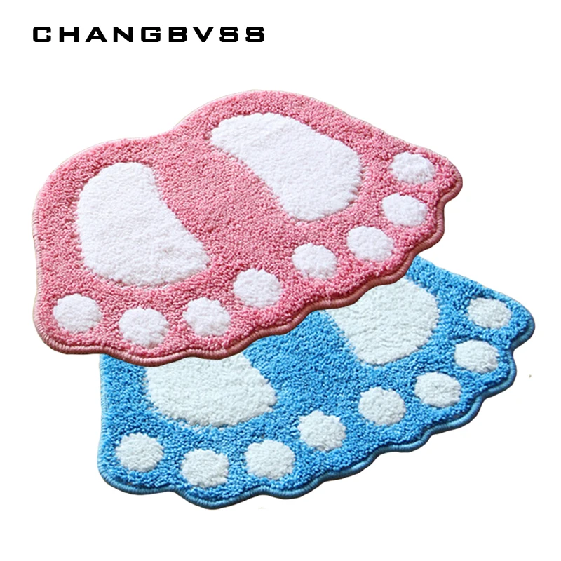 Hot Selling Footprint Floor Carpet For Bathroom Mat Anti-skid mats banyo paspas takimlari Rugs Bath Room in the Toilet | Дом и сад