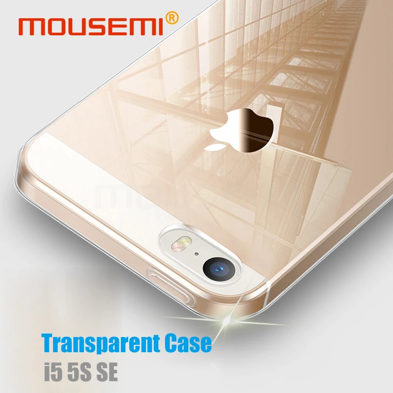 Чехол mousmi для iPhone 5S se силиконовый прозрачный чистый мягкий TPU Чехлы 5 Роскошный