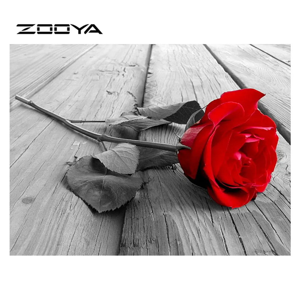 ZOOYA 5d DIY алмазная живопись красная роза Алмазная вышивка полный пакет 3D Набор