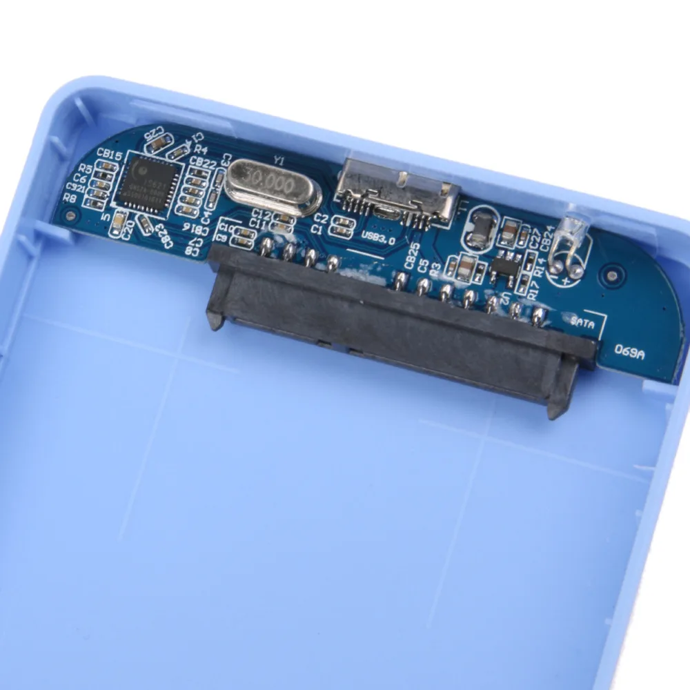 Чехол для жесткого диска 2 5 дюйма USB 3 0 SATA Внешний чехол Синий с usb кабелем|hdd box|hard