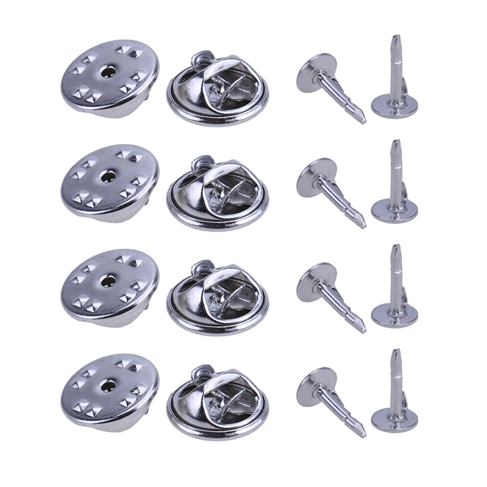 100 набор серебряная брошь основание держатель булавки для значков DIY ювелирные