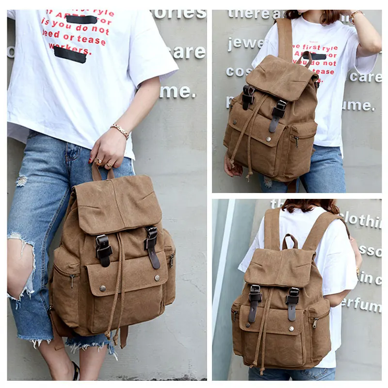 Холщовый Рюкзак для ноутбука мужчин и женщин школьный рюкзак Mochila Feminina модный