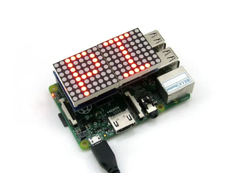 Raspberry Pi светодиодный Дисплей матрица MAX7219 точечно-матричный модуль для RPi Модель