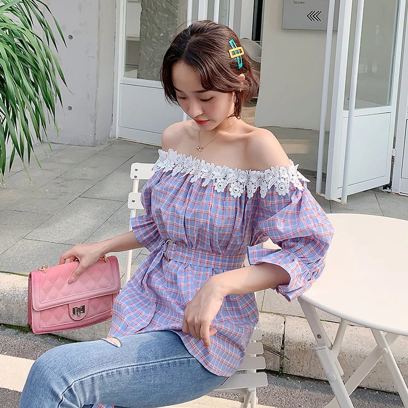 Новые милые женские рубашки цветочные слова плечо украшение Alt блузка рубашка