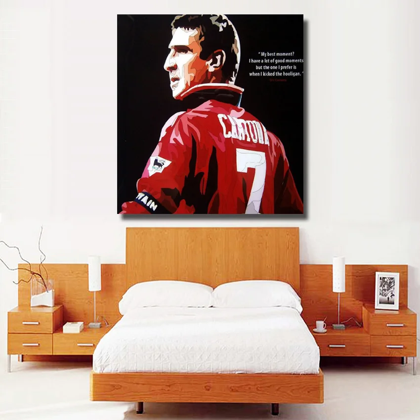 Eric Cantona Pop Art Ручная роспись маслом настенный художественный Декор на холсте шар