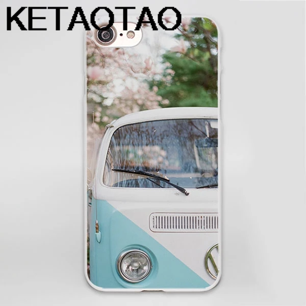 Серый KETAOTAO летний volkswagen bus пляжный чехол для телефона s для iPhone 4S 5C 5S 6S 8 Plus XR XS Max чехол кристально чистый мягкий TPU чехол s - Цвет: Серый