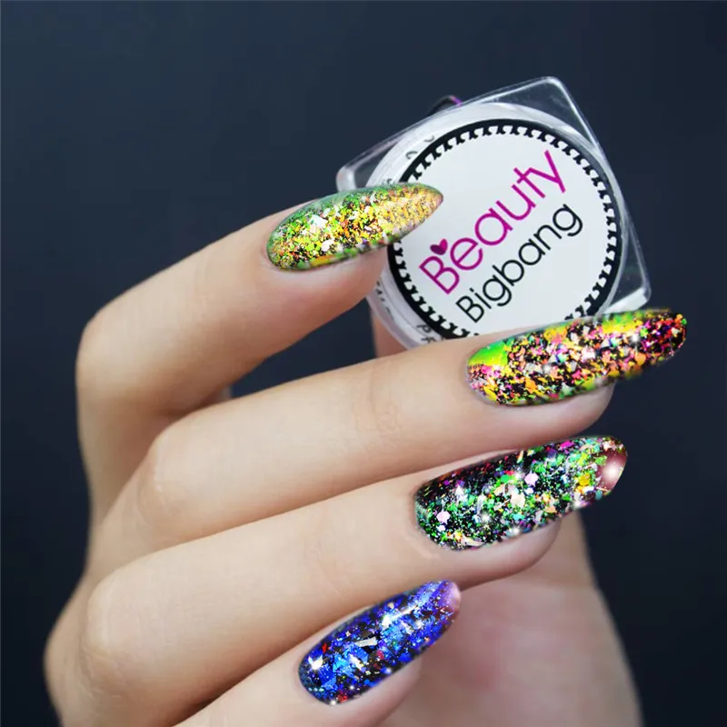 BeautyBigBang 0 2g хамелеон лак для ногтей с блестками Нерегулярные Flakies порошок