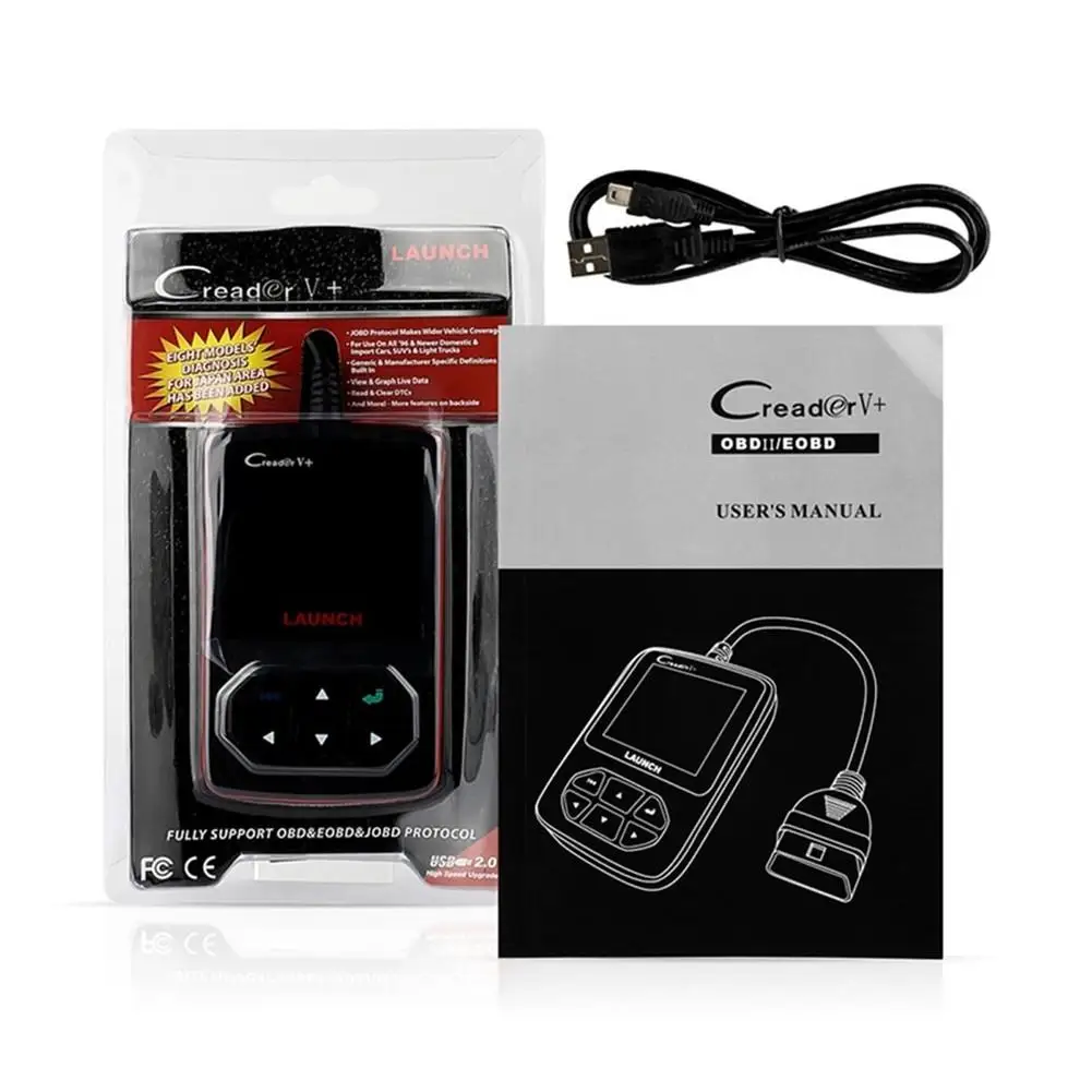 Launch X431 Creader V + OBD OBD2 Автомобильный сканер считыватель кодов неисправностей с