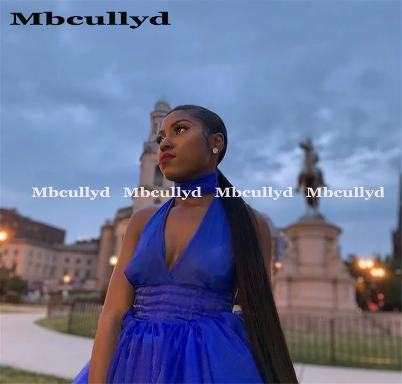Платье для выпускного вечера Mbcullyd темно синее длинное с открытой спиной и
