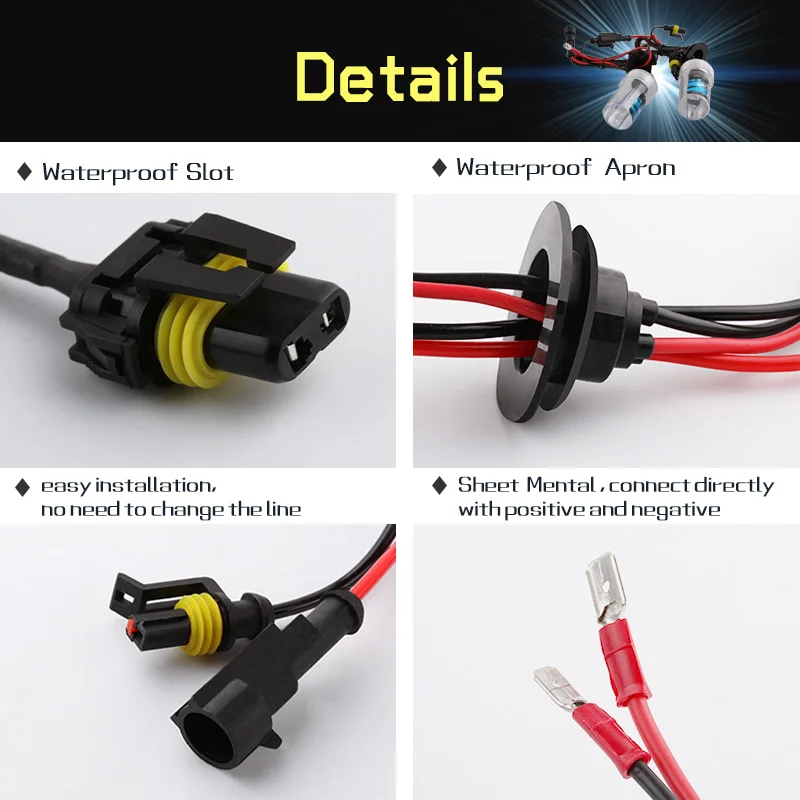 Комплект ксеноновых ламп Hid 2 шт. лампы H1 H3 H7 H8 H11 HB3 9005 HB4 9006 H27 880 881 55 Вт 12 в 3000K 4300K 5000K