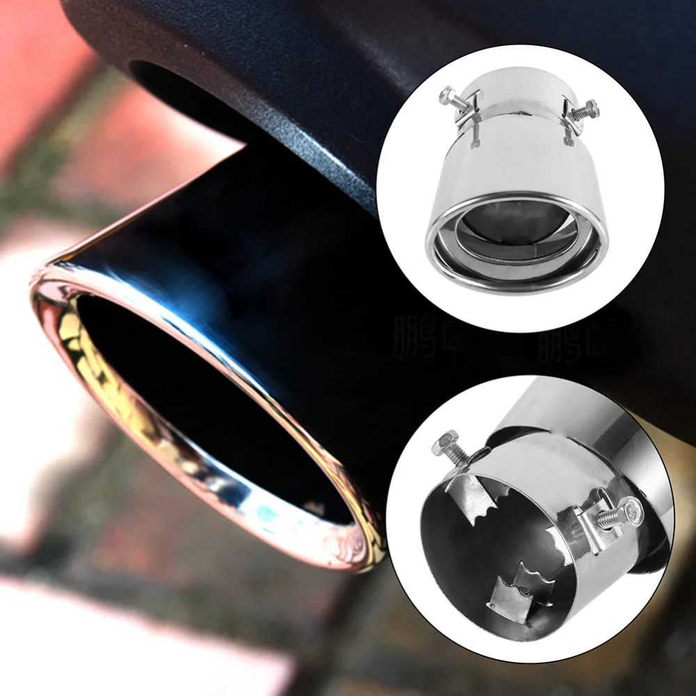 1 шт. Универсальный задний круглый хром Нержавеющая сталь Авто глушитель