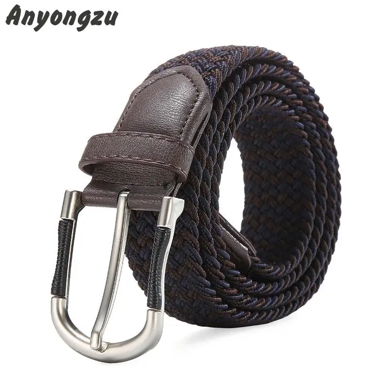 New Style Leisure Elastic Joker Canvas Men Women Waistband Elastic Pin Buckle Rust Prevention Simple Comfortable Durable Belt