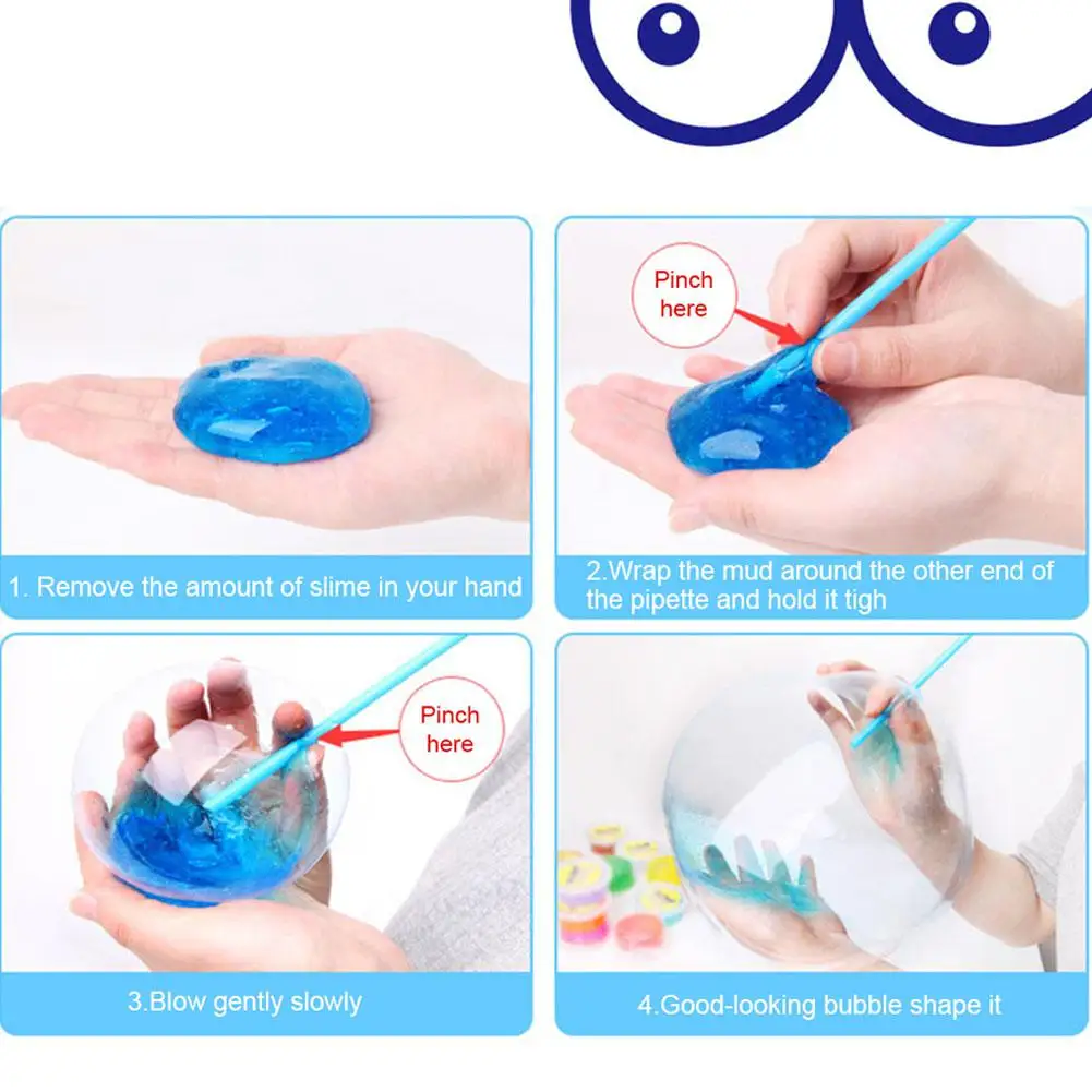 

RCtown 6/8pcs Squishy Plasticine Colorful Macaron Crystal Slime Toys Blowing Bubbles Anti-stress Funny Mud Kids Gift zk30