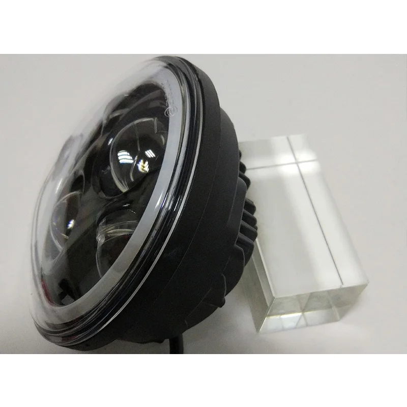 5 75 &quotмотоцикл H4 Hi Lo Beam 3/4&quot светодиодный фонарь с ангельскими глазками Halo Ring Iron 883