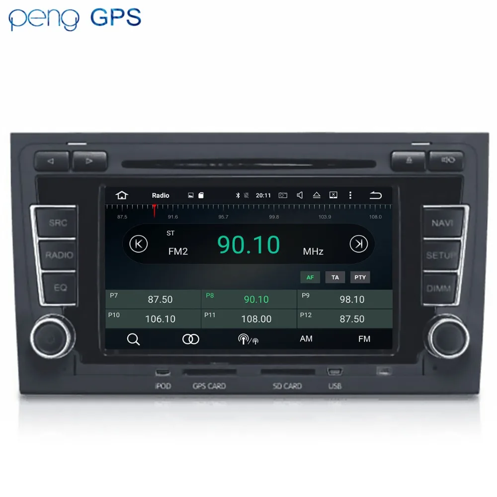 Автомобильная стерео 2din DVD GSP Navi Android 8 1 gps (2002-2008) для Audi S4/RS4/8E/8F/B9/B7 с Bluetooth Радио RDS CAN