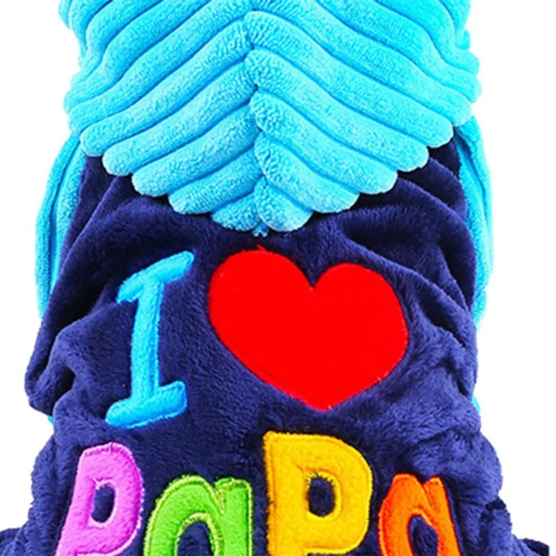 Пальто для собак модные куртки с надписью I Love Papa And Mama Dog чихуахуа зимняя одежда