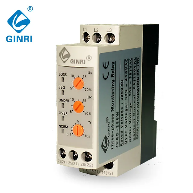 Трехфазное реле управления высоким и низким напряжением JVRD-380W защитные контроля