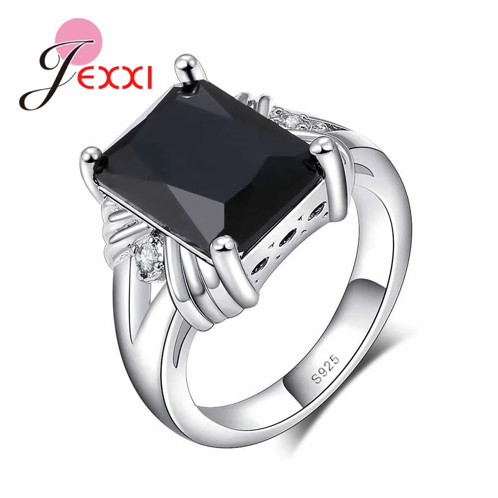 

Женское кольцо сияющие хрустальные стразы свадебное из серебра 925 пробы