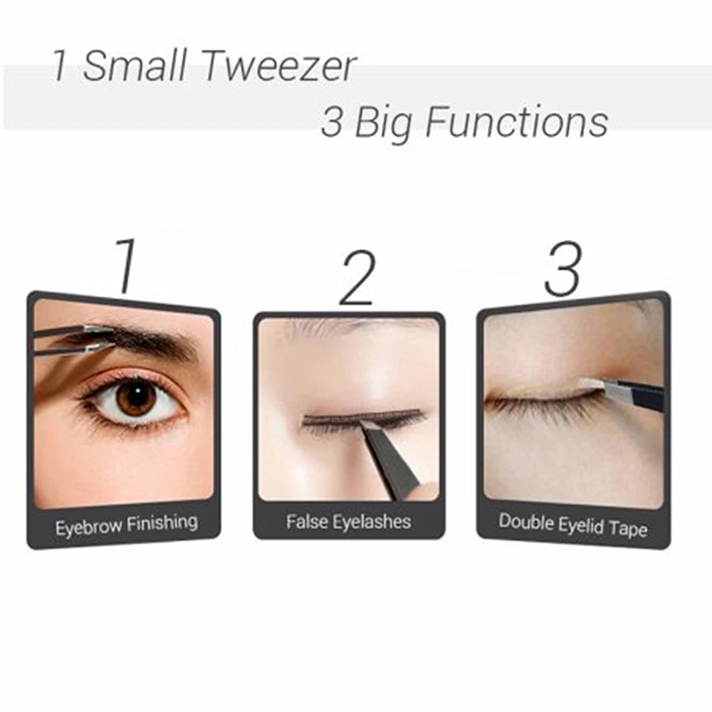 1PCS Black Slant Tip Eyebrow Tweezers Stainless steel Convenient Facial Hair removal for Women | Красота и здоровье