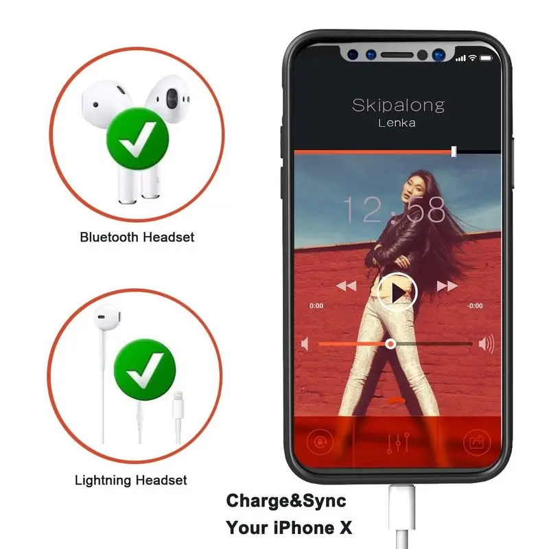 Внешний аккумулятор NENG 3200 мАч для iPhone 7 8 X 4000 мАч|Чехлы с аккумулятором| |