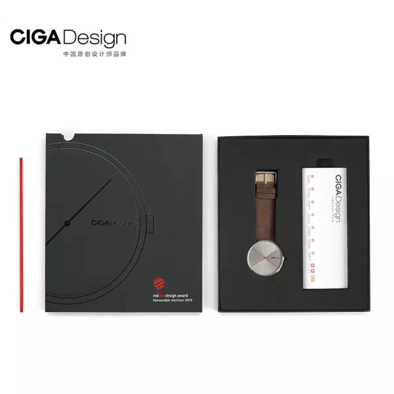 Мужские часы серии X Xiaomi CIGA Дизайнерские наручные Reddot Winner Модные Простые ретро