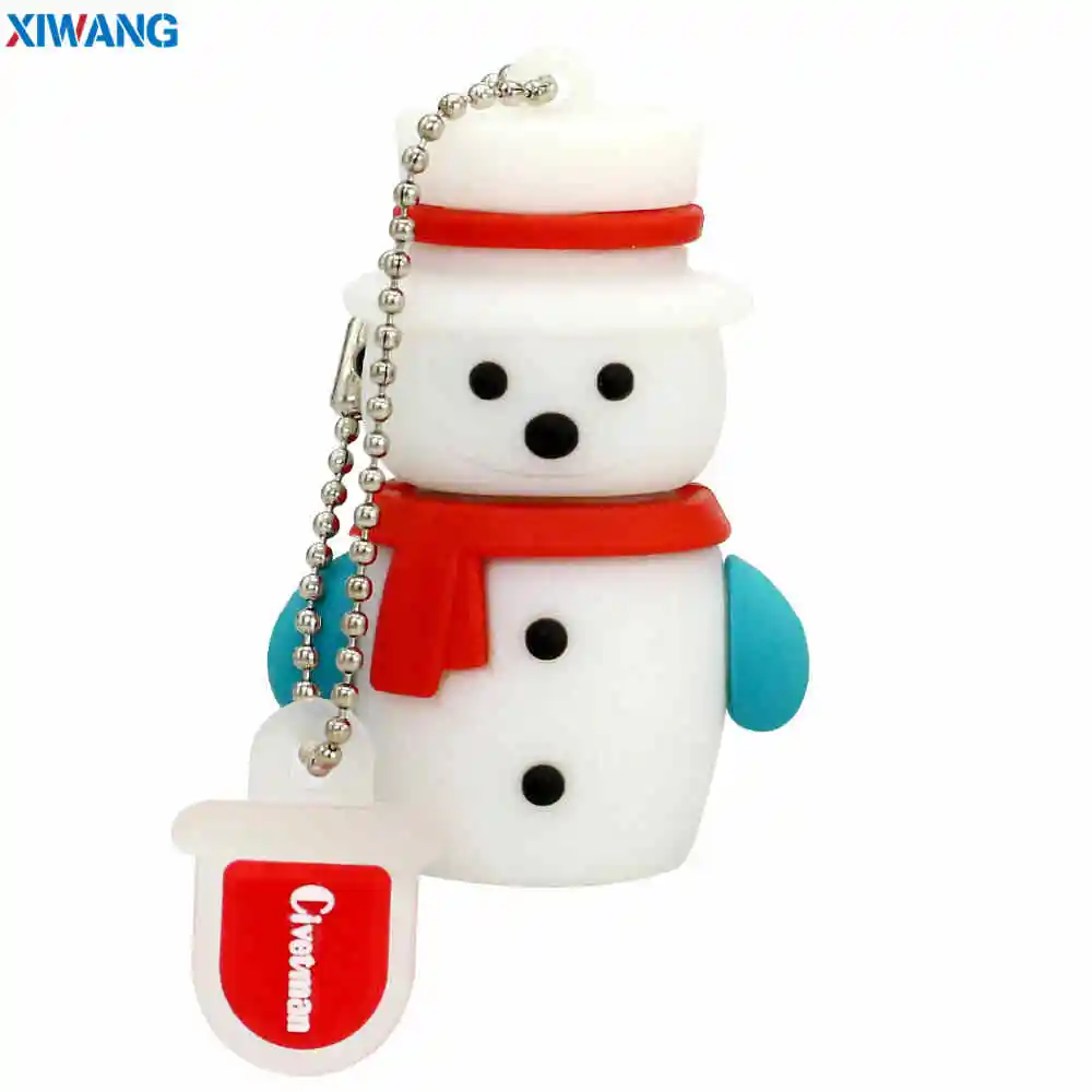 9 XIWANG USB флеш-накопитель 128 ГБ, флеш-накопитель, мультяшный снеговик, Рождественская елка, подарки, 64 ГБ, 32 ГБ, 16 ГБ, 8 ГБ, 4 Гб, олень, Санта-Клаус, ручка-накопитель - Цвет: 9