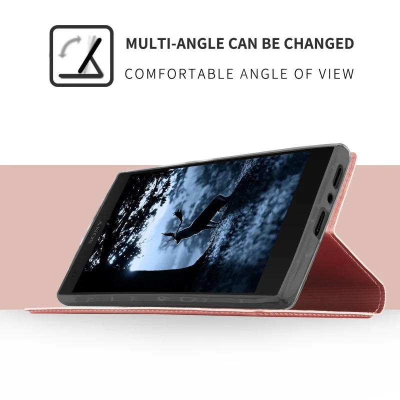 Dulcii для Sony Xperia L2 чехол телефона магнитные кожаный с карты слот откидная крышка l2