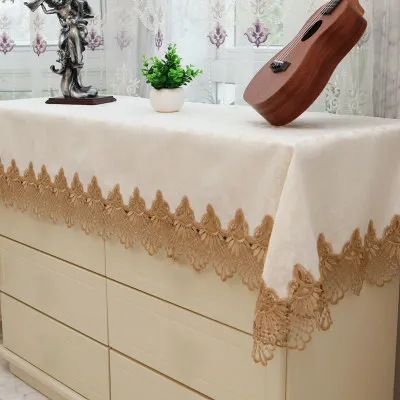 Кружевной чехол для пианино Europiano, шарф, скатерть, горячая Распродажа, полотенце, вышитая ткань, настольный флаг, скатерть, кружевной край, Текстиль - Цвет: 2