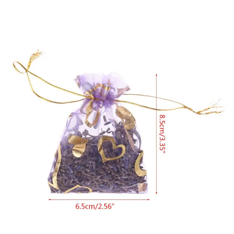 5pcs Real Lavender Organic Dried Flower Sachets Buds Blooms Bag Scent Fragrance Car Home Office Decor