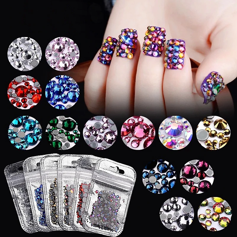 1 упаковка стразы для украшения ногтей 2/3/4/5 мм|rhinestones glitters|nail art decorations rhinestonenail jewelry