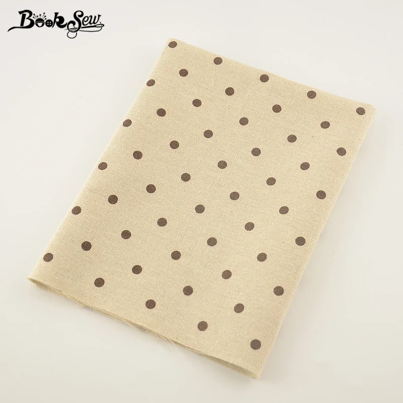 Booksew Home Textile Cotton Linen Fabric Dots Pattern Sewing Material Tissu Tablecloth Bag Curtain Cushion Pillow Zakka | Дом и сад