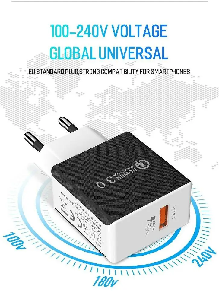 Group Vertical usb-кабель для быстрой зарядки Quick Зарядное устройство 3,0 стены Зарядное устройство переходник для samsung Android iPhone LG r25