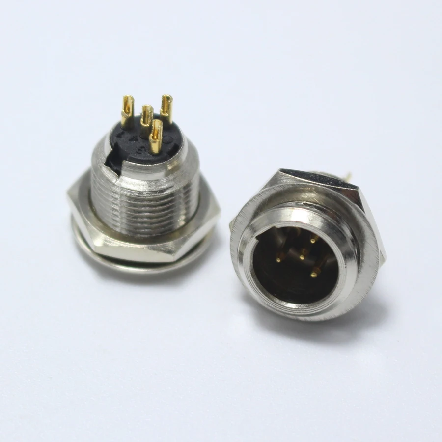 1 компл. Mini XLR 4 контактный штекер + гнездовой P Аудио Микрофон монтаж шасси