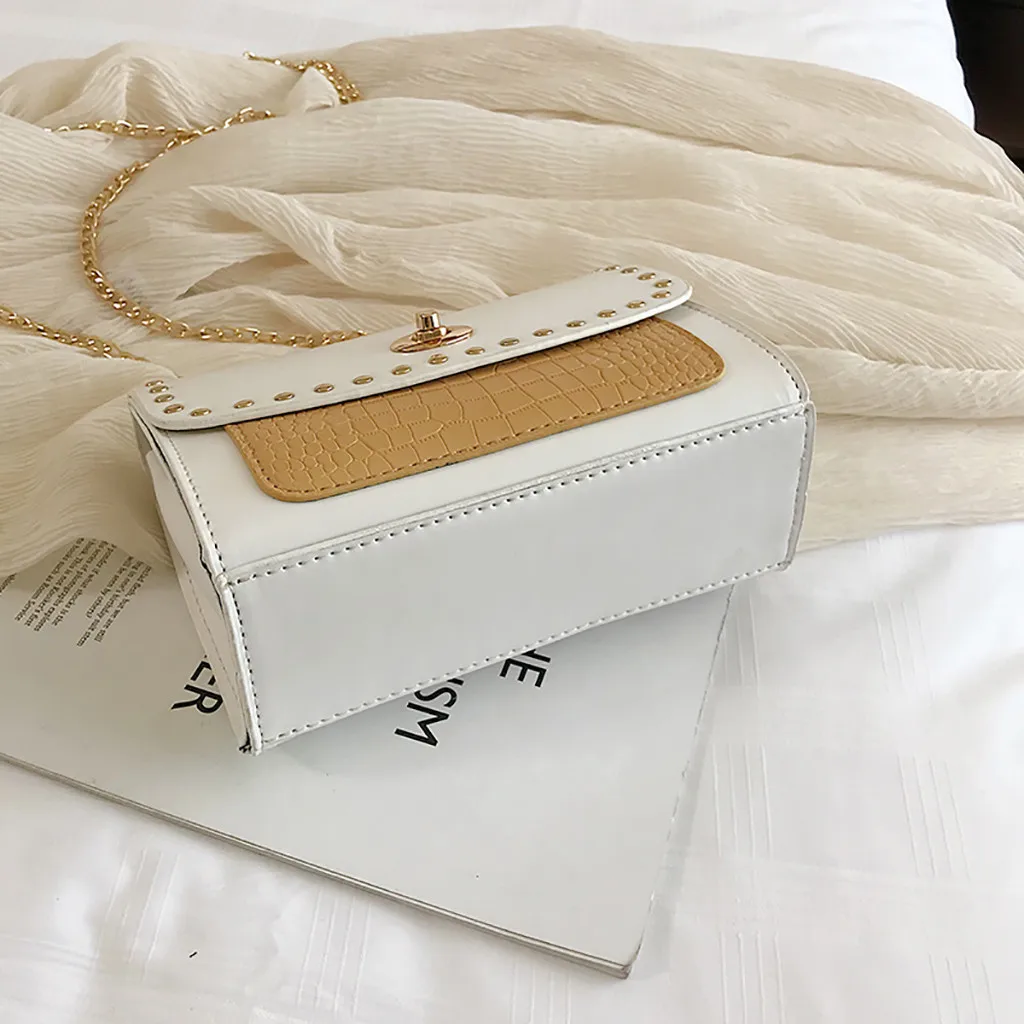 Женская сумка через плечо Worean Version маленькая квадратная с цепочкой женская