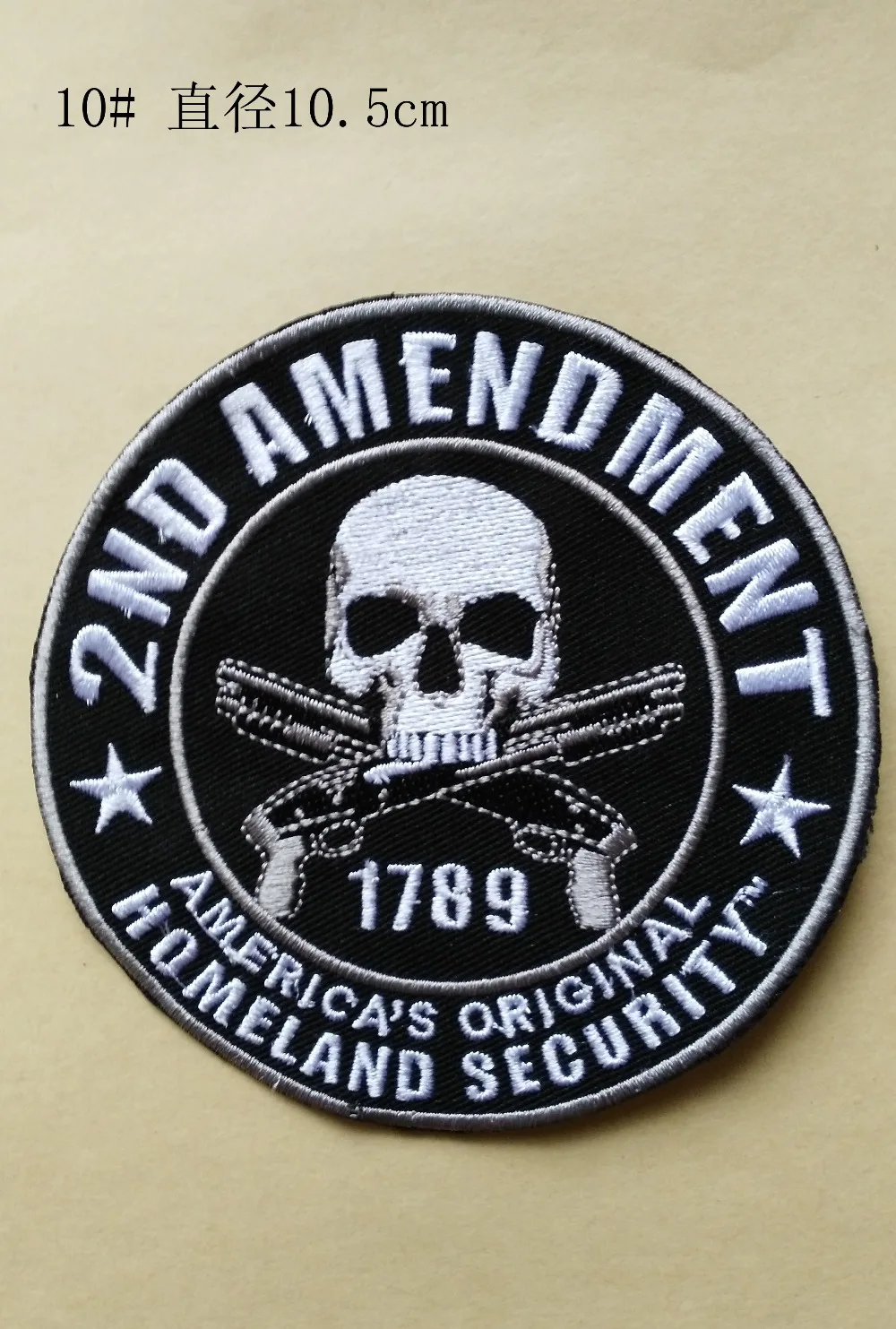 Изысканные нашивки с двумя пистолетами и черепом для куртки жилет на заднюю