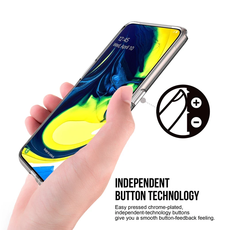 Прозрачный чехол toyko Chiron для samsung Galaxy A80 SM-A805F A90, противоударные аксессуары для телефонов, гибридный защитный чехол из поликарбоната и ТПУ