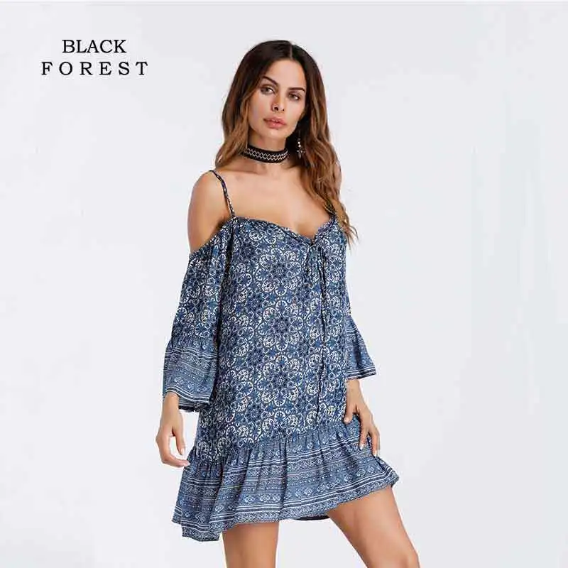 Модная женская одежда свободные пляжные платья Элегантные повседневные Летние