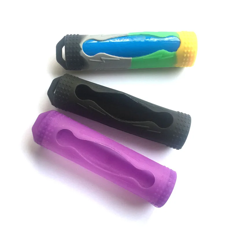 Силиконовые чехлы для аккумуляторов 18650 Защитные Чехлы цветные мягкие резиновые