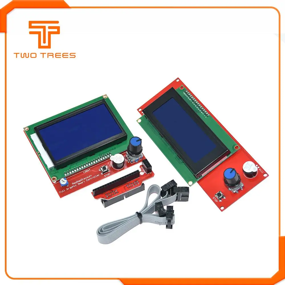 1 шт. lcd 12864 Ramps умные части RAMPS 1,4 контрольная панель lcd 12864/2004 монитор Материнская плата синий экран модуль