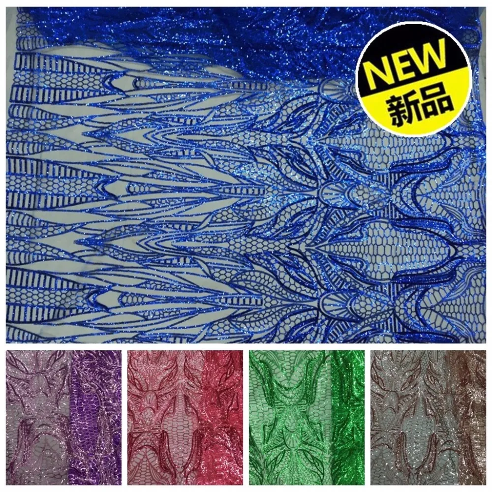 кружевные ленты Блесток кружевной ткани 2016 высокое качество Африканский шнур