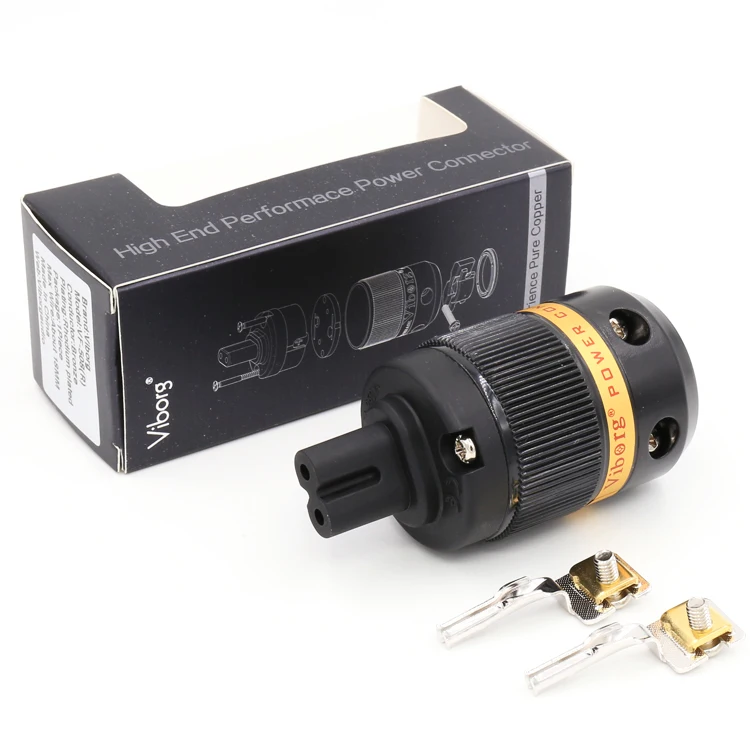 1 шт. Виборг 99.99% Чистая медь родий Рисунок 8 IEC VF 508R C7 сетевой штекер женский медный