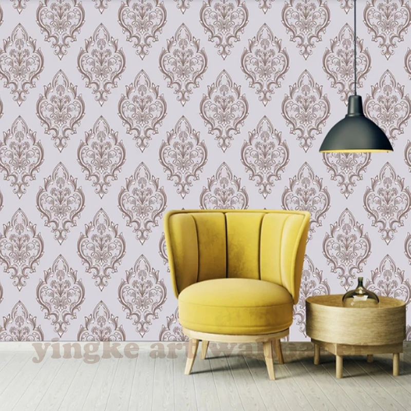 Пользовательские фото обои Современные Простые 3d Дамасские части Бесшовные