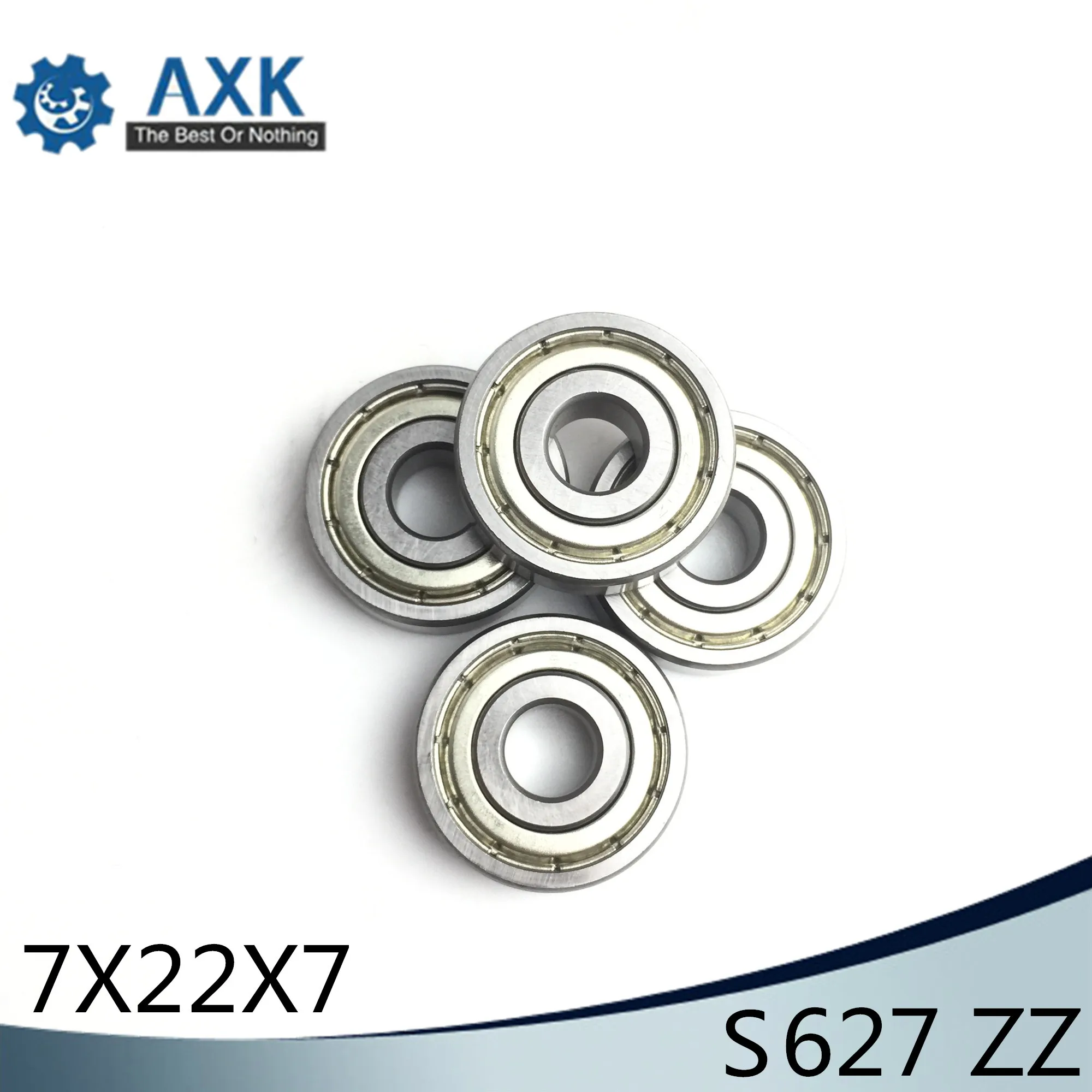 S627ZZ подшипник 7*22*7 мм (10 шт.) ABEC-1 440C ролик из нержавеющей стали S627Z S627 Z ZZ шариковые