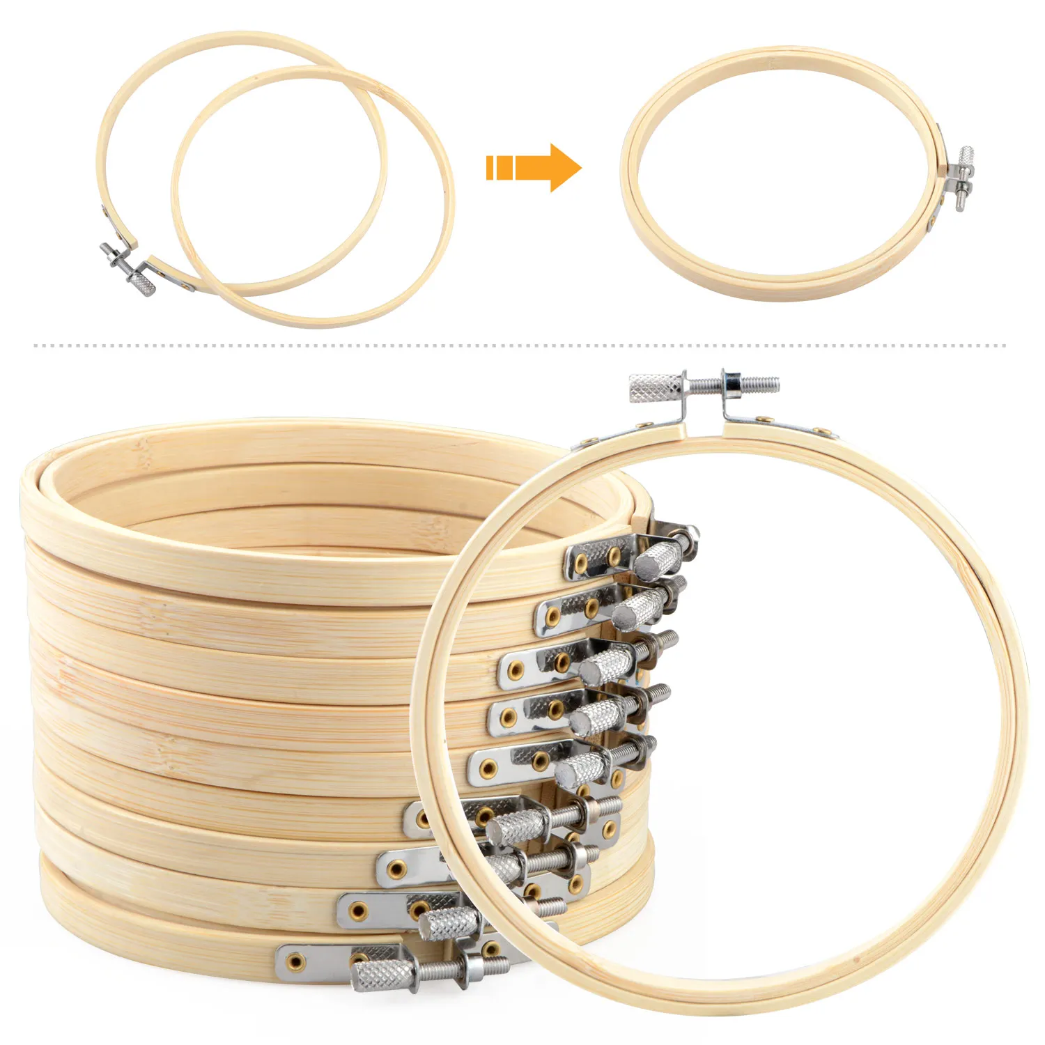 15 шт./компл. 5 дюймов ручной DIY деревянная круглая пяльца для вышивания рамка набор
