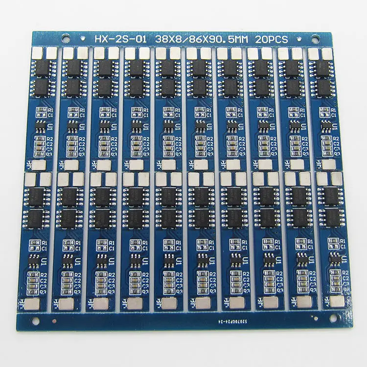 Защитная плата PCB для зарядки аккумуляторов 2S 5A BMS 2 ячейки 18650 литий-ионных