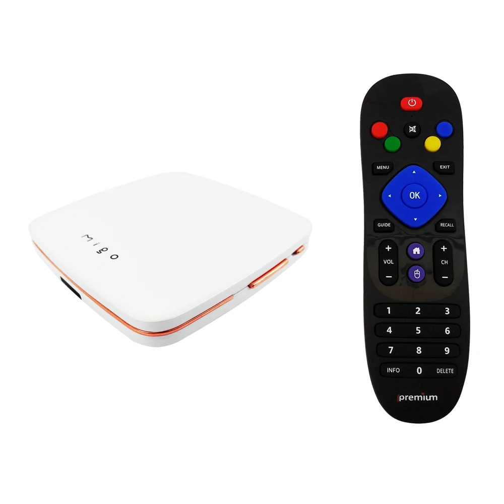 Лучше чем Mag254 ipremium MIGO Сталкер 4 К Ultra HD H.265 Android ТВ BOX Dual Системы mickyhop IP OTT VOD