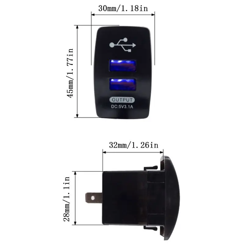 

Car Charger Cigarette Lighter Socket Splitter Power Adapter Outlet 12V Dual USB Vehicle Interior Parts Cigarette Lighter Sockets