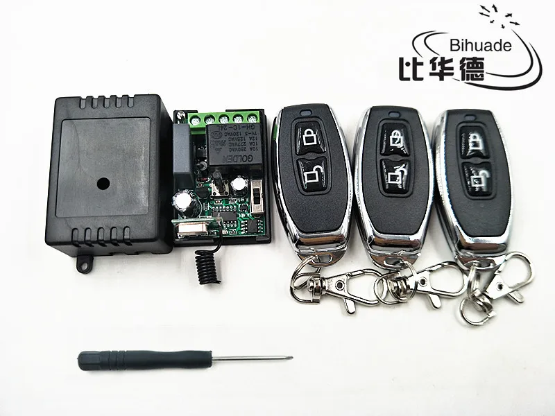 433Mhz 2 buttons Universal Wireless Remote Control Switch DC 220V relay Receiver Module and RF Transmitter learning code 1527 |