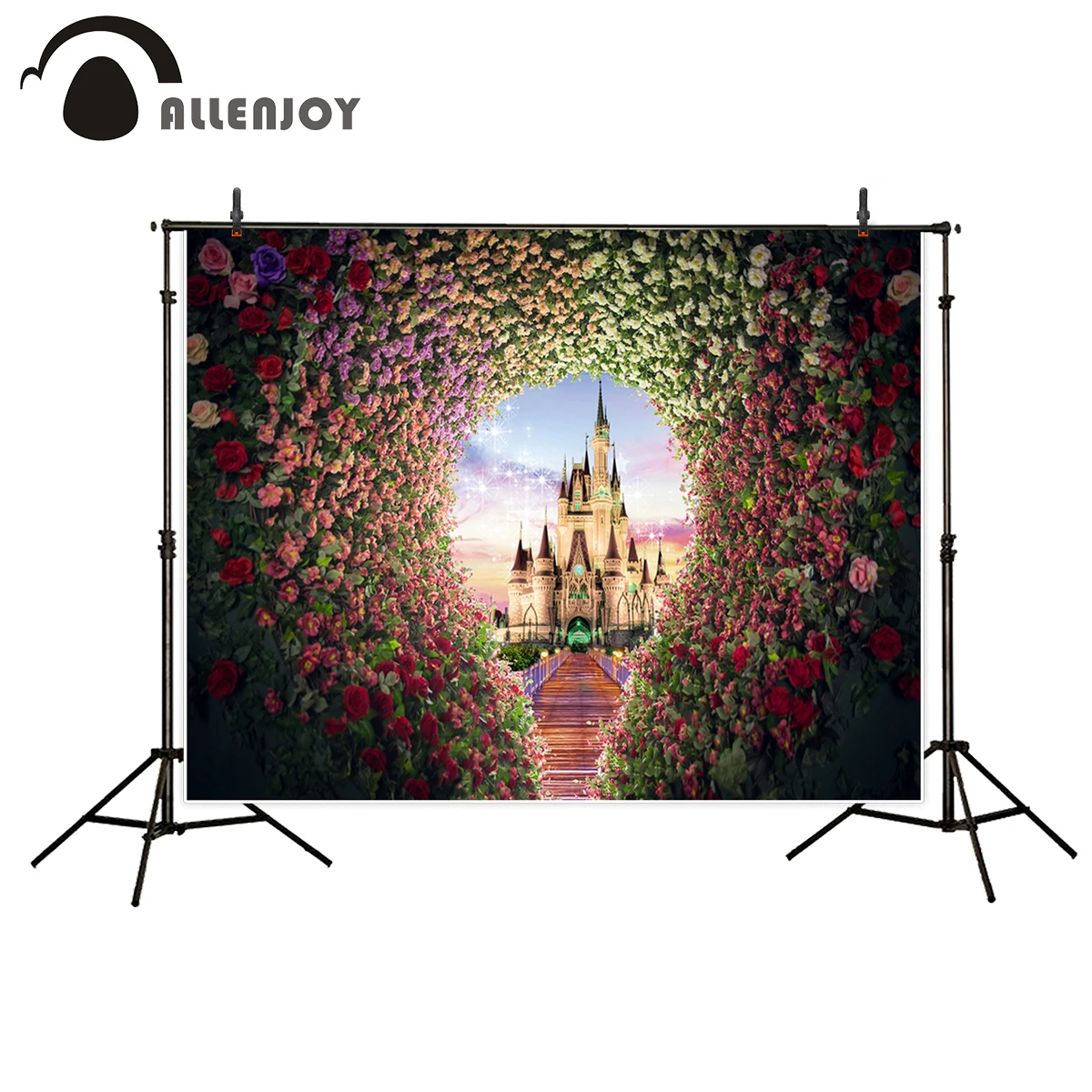 Allenjoy фон для фотосъемки замок цветы свадьба принцесса детей Профессиональный
