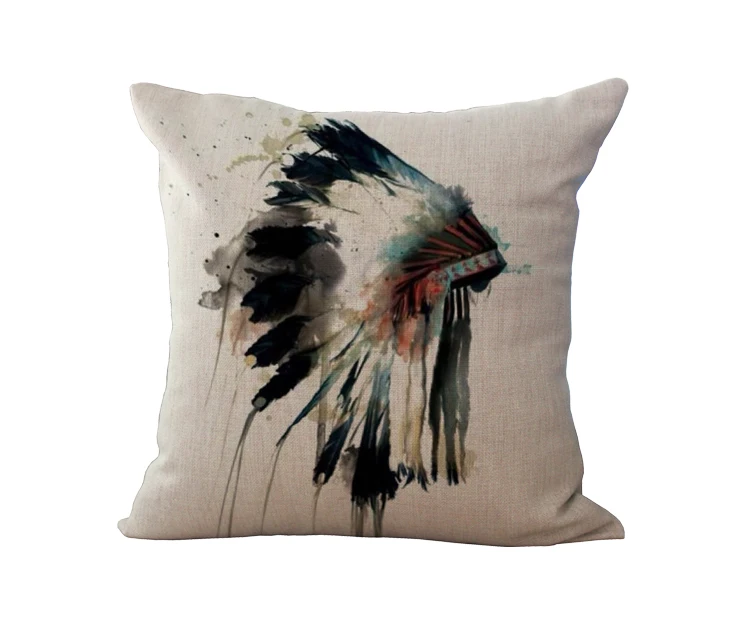 Хлопок белье 18 &quotквадратный череп печать диван пледы Чехлы для подушек домашний